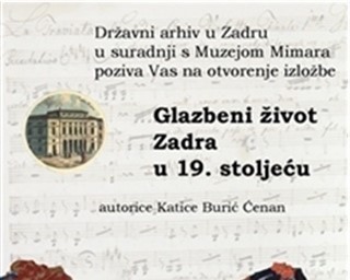 Izložba Glazbeni život Zadra u 19. stoljeću
